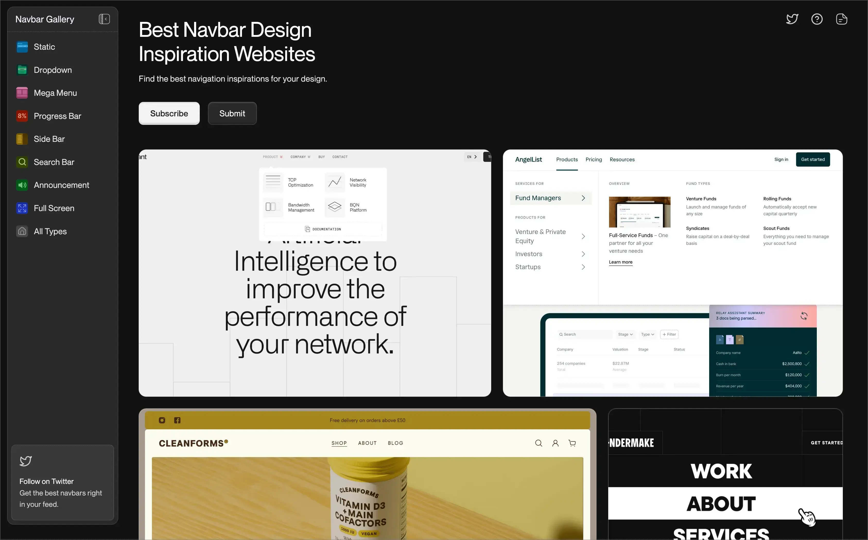 Navbar Gallery