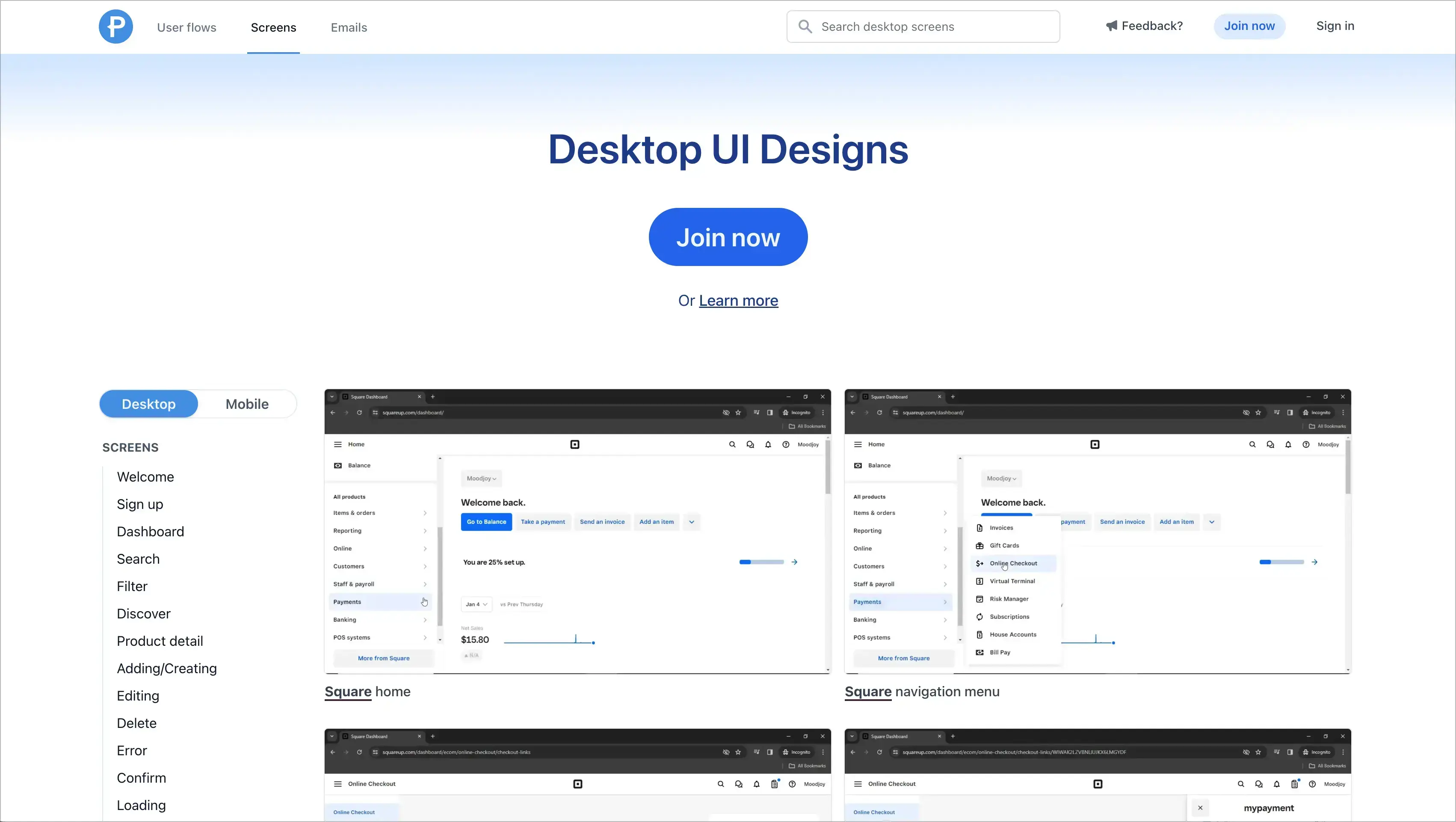 Page flow