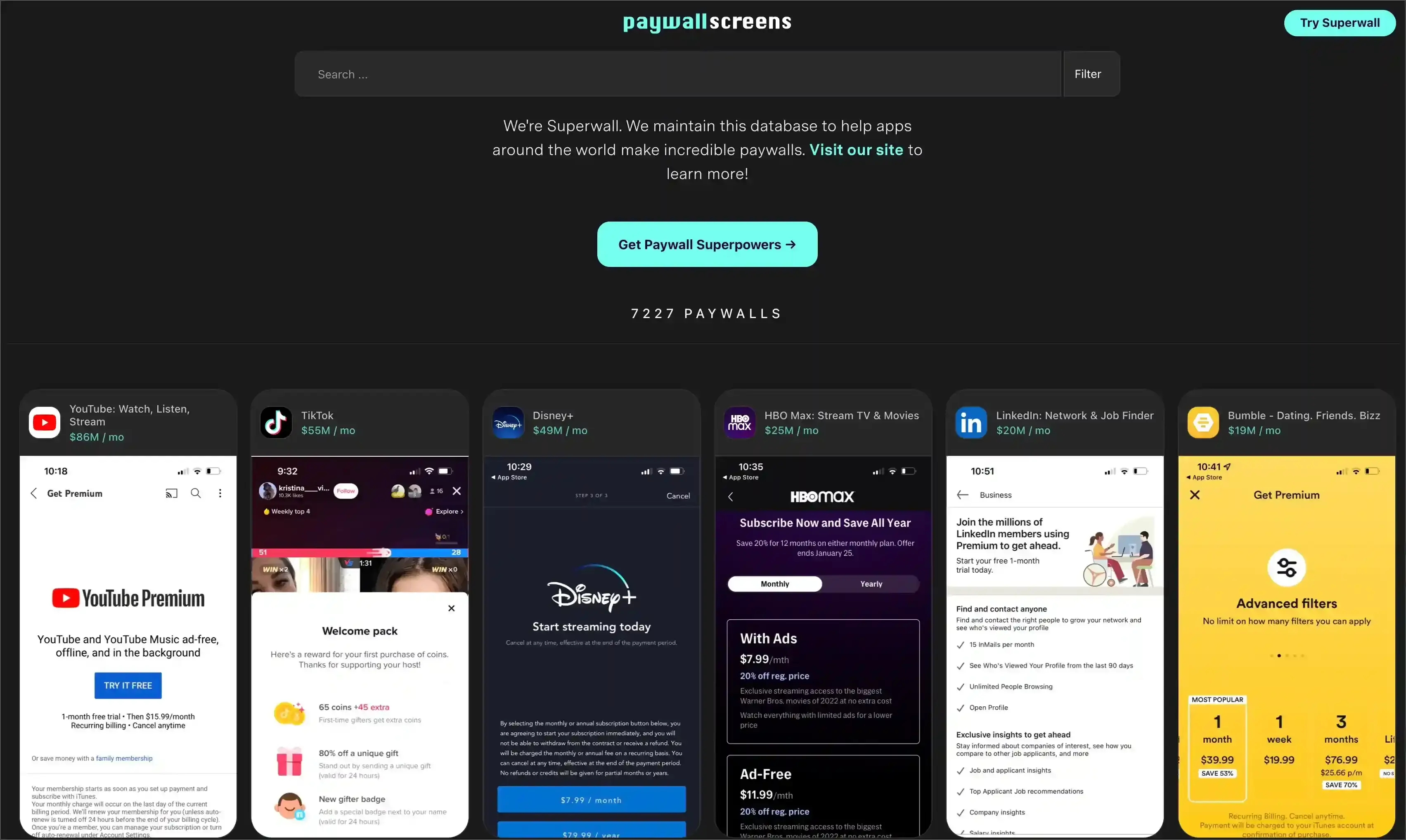 Paywallscreens