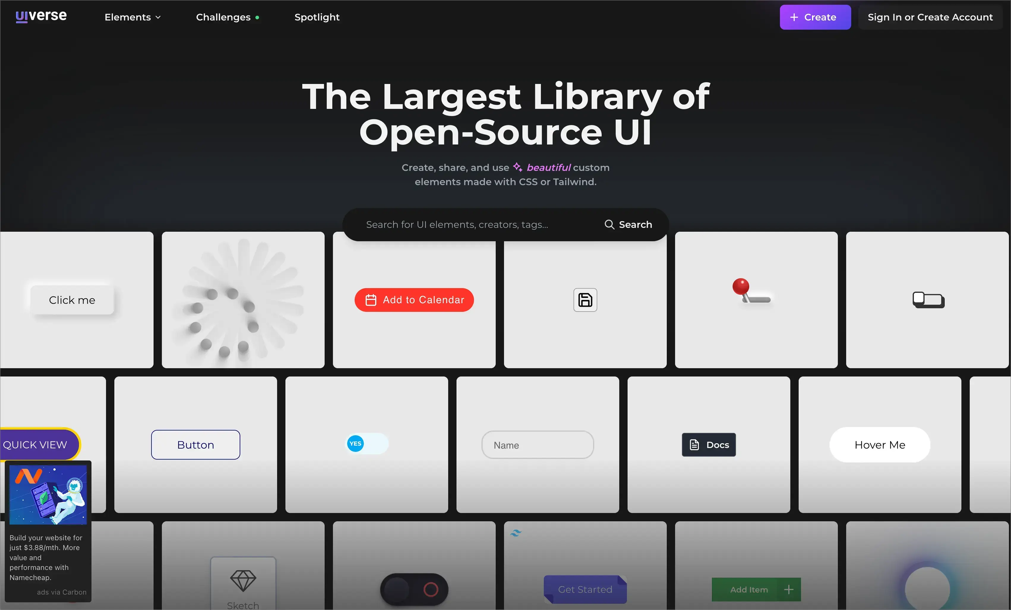 Open-Source UI elements for any project